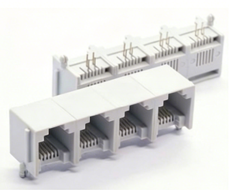 RJ11 Socket ,1x4,6P4C,Without LED lights